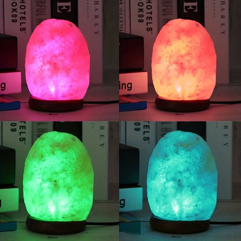CozyGlow Himalayan Aura Lamp – Color-Changing Crystal Salt Light (USB)