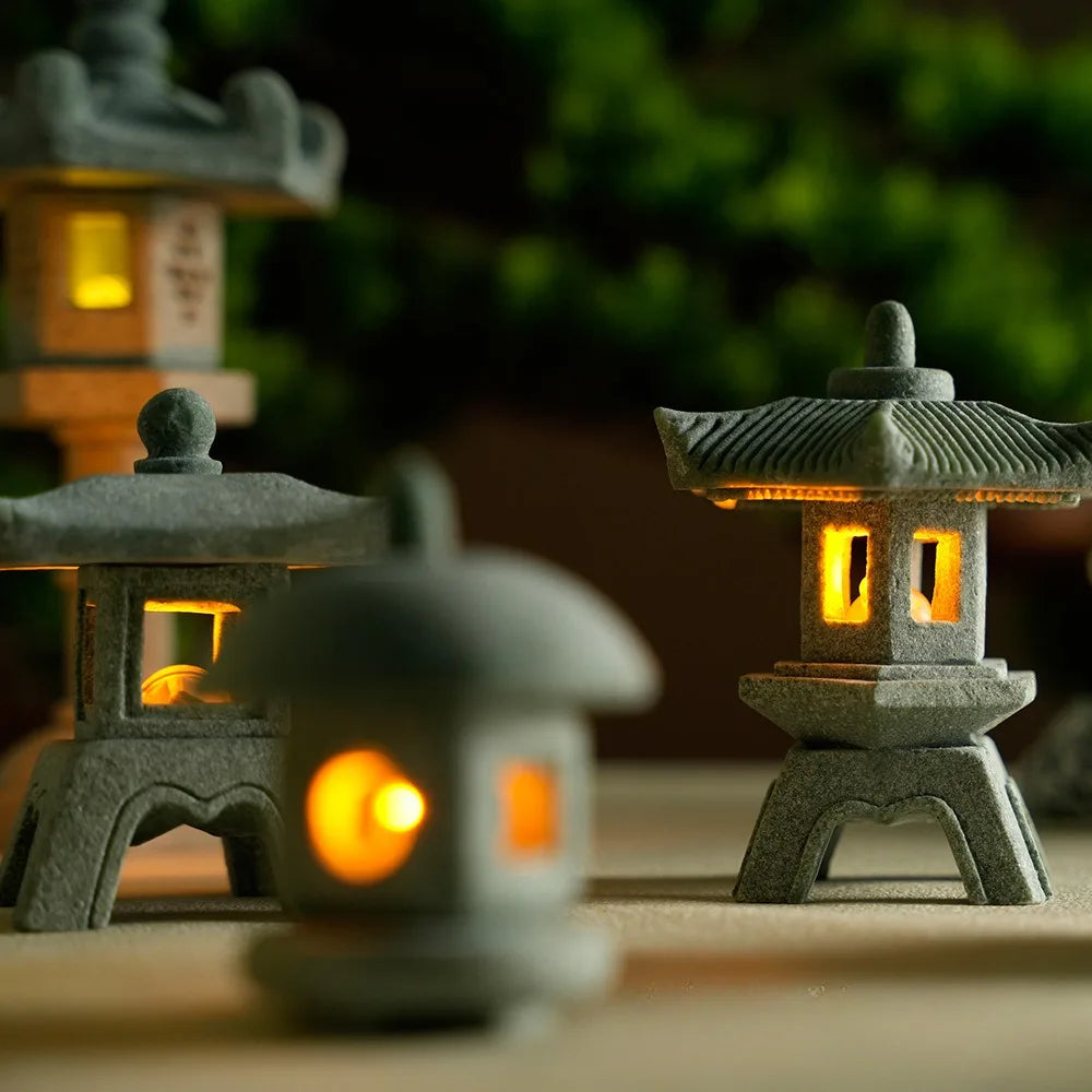 CozyGlow Mini Zen Garden Lanterns – LED Tranquility Set