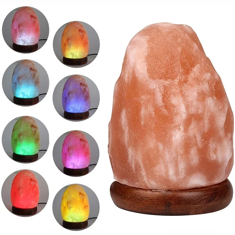 CozyGlow Himalayan Aura Lamp – Color-Changing Crystal Salt Light (USB)