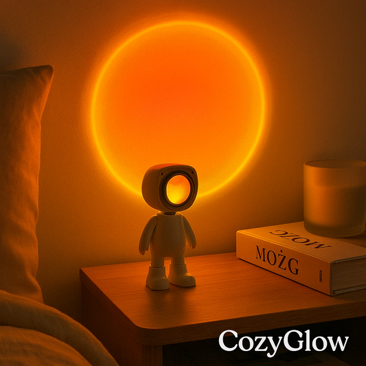 CozyGlow Robo-Astronaut Sunset Projector Lamp